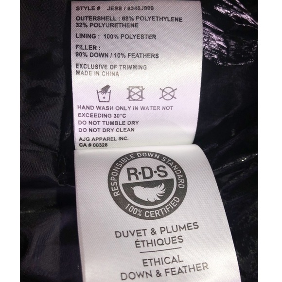 Sosken Studios Jess Blk Pearlize Short Down Jacket - Picture 15 of 16